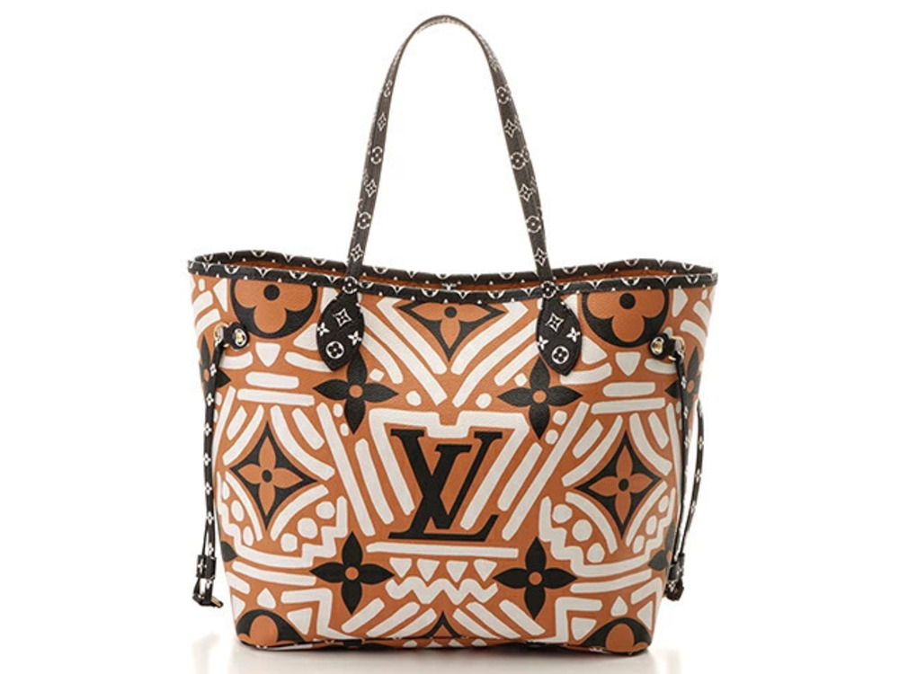 LOUIS VUITTON Neverfull Tote Bag Monogram Giant LV Crafty Cream Caramel Tan